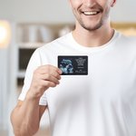 Personalized Ultrasound Photo Wallet Card with Name Pregnancy Baby Announcement Baby Shower Gift for New Dad