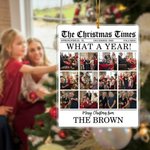 Henkilökohtainen The Christmas Times Portable Akryyli Ornamentti valokuvilla Osoite Vuosi ja perheen nimi Joululahja perheelle Ystäville