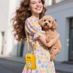 Personifierad Retro Flower Pet Portrait PU läder Crossbody Bag Plånbok med namn och kortplatser Travel Essentials Födelsedagspresent för djurägare älskare