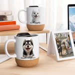 Personalized 3D Cartoon Dog 13 oz Ceramic Coffee Mug with Name Daily Use Birthday Gift for Dog Lover Pet Lover