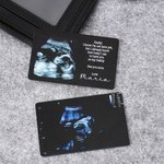 Personalized Ultrasound Photo Wallet Card with Name Pregnancy Baby Announcement Baby Shower Gift for New Dad