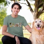 Personnalisé 1-9 Photos Collage Design Multicolore T-shirt Sweatshirt Hoodie avec Nom Anniversaire Cadeau pour Famille Pet Lovers