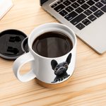 Personalized 3D Cartoon Dog 13 oz Ceramic Coffee Mug with Name Daily Use Birthday Gift for Dog Lover Pet Lover