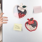 Personalised Apple Teacher Fridge Magnet Bracket with 1-25 Heart Student Names Back to School Teacher's Day Appreciation Gift for Teacher