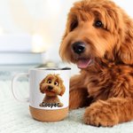 Personalized 3D Cartoon Dog 13 oz Ceramic Coffee Mug with Name Daily Use Birthday Gift for Dog Lover Pet Lover