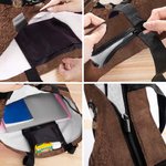 Sac Fourre-Tout Vintage Personnalisé avec 1-5 Chiens Chats et Noms Sac à Fermeture Éclair Cadeau de Noël Anniversaire pour Amoureux d'Animaux