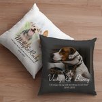 Personalisierter Hund Katze Gedenk-Kissenbezug mit Haustier Foto Namen Verlust eines Tierfreundes Sofadeko Erinnerung Trauergeschenk für Tierliebhaber