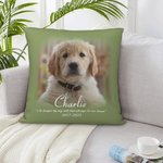 Personalisierter Hund Katze Gedenk-Kissenbezug mit Haustier Foto Namen Verlust eines Tierfreundes Sofadeko Erinnerung Trauergeschenk für Tierliebhaber