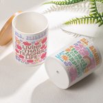 Gepersonaliseerde Bloemmotief Keramische Plantenbak met Tekst en Bamboe Base Home Decor Lerarendag Terug naar School Cadeau voor Leraar