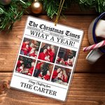 Henkilökohtainen The Christmas Times Portable Akryyli Ornamentti valokuvilla Osoite Vuosi ja perheen nimi Joululahja perheelle Ystäville