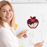 Personalised Apple Teacher Fridge Magnet Bracket with 1-25 Heart Student Names Back to School Teacher's Day Appreciation Gift for Teacher