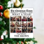 Henkilökohtainen The Christmas Times Portable Akryyli Ornamentti valokuvilla Osoite Vuosi ja perheen nimi Joululahja perheelle Ystäville