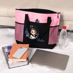 Sac fourre-tout personnalisé avec nom et pochettes en filet pour les voyages Cadeau d'anniversaire de mariage pour les femmes