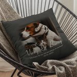 Personalisierter Hund Katze Gedenk-Kissenbezug mit Haustier Foto Namen Verlust eines Tierfreundes Sofadeko Erinnerung Trauergeschenk für Tierliebhaber
