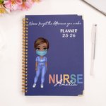 Never Forget The Difference You Make - Personalised Cartoon Medical Character 2026 Planner A5 Spiral Notebook