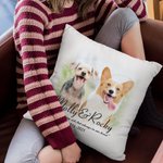 Personalisierter Hund Katze Gedenk-Kissenbezug mit Haustier Foto Namen Verlust eines Tierfreundes Sofadeko Erinnerung Trauergeschenk für Tierliebhaber