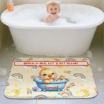 Personalisierte niedliche Badewanne Cartoon Tier Anti-Rutsch-Türmatte mit Namen und Text Housewarming Geburtstag Geschenk für Familie Freund