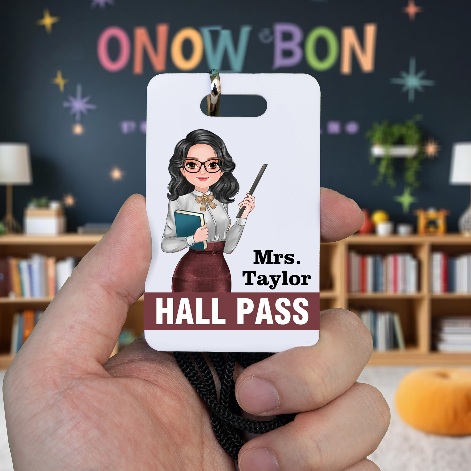 Passeport de classe en acrylique avec cordon nominatif Cadeau d'appréciation de la journée de l'enseignant pour la rentrée scolaire