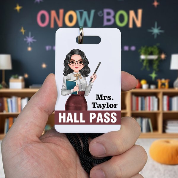 Passeport de classe en acrylique avec cordon nominatif Cadeau d'appréciation de la journée de l'enseignant pour la rentrée scolaire