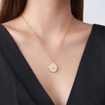 Personalized Angel Zircon Photo Locket Necklace Dainty Jewelry Birthday Anniversary Christmas Gift for Mom Women