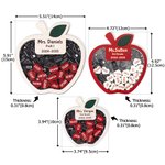 Personalised Apple Teacher Fridge Magnet Bracket with 1-25 Heart Student Names Back to School Teacher's Day Appreciation Gift for Teacher