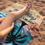 Personalized Retired Not My Problem Anymore Cartoon Character Beach Towel with Name Quick Dry Summer Essentials Retirement Gift for Family Colleague