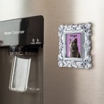 Personalized Oil Painting Frame Photo Fridge Magnet with Name Home Decor Birthday Anniversary Gift for Pet Lover