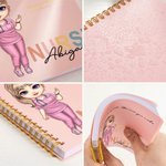Gepersonaliseerd Cartoon Dokter Verpleegster Karakter Weekplanner Spiraal A5 Notitieboekje met Naam en Titel Verpleegkundige Week Waardering Gift voor Medisch Personeel