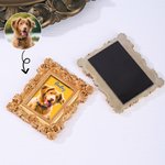 Personalized Oil Painting Frame Photo Fridge Magnet with Name Home Decor Birthday Anniversary Gift for Pet Lover