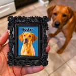 Personalized Oil Painting Frame Photo Fridge Magnet with Name Home Decor Birthday Anniversary Gift for Pet Lover