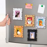 Personalized Oil Painting Frame Photo Fridge Magnet with Name Home Decor Birthday Anniversary Gift for Pet Lover