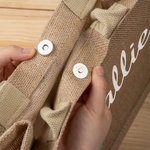 Personalised Name Large Jute Tote Bag Daily Travel Essential  Birthday Wedding Party Gift for Women Friends