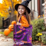 Gepersonaliseerde Multicolor Jack-O'-Lantern Ghost herbruikbare draagtas met naam Halloween Party Gift voor meisjes vrouwen
