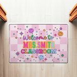 Personalised Welcome Classroom Durable Non-Slip Doormat with Name Appreciation Back to School Gift for Teachers