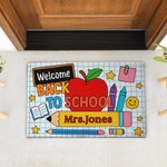 Personalised Welcome Classroom Durable Non-Slip Doormat with Name Appreciation Back to School Gift for Teachers