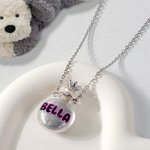 Henkilökohtainen Lemmikki Muisto Clear Glass Hair Storage kaulakoru nimi Memorial Vuosipäivä Syntymäpäivälahja naisille Lemmikkieläinten ystäville