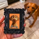 Personalized Retro Photo Frame Shape Cartoon Dog Refrigerator Magnet with Name Home Decoration Birthday Anniversary Gift for Pet Lovers