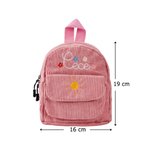 Personalisierter Bestickter Regenbogen Rucksack aus Cord mit Vordertasche und Namen Geburtstag Schulanfang Geschenk für Kleinkinder