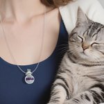 Henkilökohtainen Lemmikki Muisto Clear Glass Hair Storage kaulakoru nimi Memorial Vuosipäivä Syntymäpäivälahja naisille Lemmikkieläinten ystäville