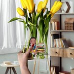 Personalised Floral Book Cartoon Reading Character Clear Acrylic Book Vase with Name Title Birthday Graduation Gift for Book Lover