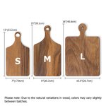 Personalized Birth Flower Wood Reversible Cheese Charcuterie Cutting Board with Grip and Name Made in USA Wedding Housewarming Gift for Family Friend