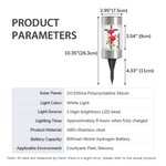 Croix de naissance personnalisée Lumière solaire de jardin imperméable avec nom amovible Décoration d'église de jardin Baptême Cadeau d'anniversaire pour les femmes Chrétiennes