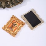 Personalized Retro Photo Frame Shape Cartoon Dog Refrigerator Magnet with Name Home Decoration Birthday Anniversary Gift for Pet Lovers