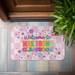 Personalised Welcome Classroom Durable Non-Slip Doormat with Name Appreciation Back to School Gift for Teachers