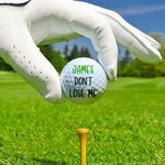 Gepersonaliseerde Grappige Gezichtsfoto Golfbal met Tekst Trainingswedstrijd Verjaardagscadeau voor Golfspeler