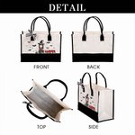 Personalized Cartoon Witch Trick or Treat Reusable Tote Bag with Name Halloween Party Spooky Season Anniversary Gift for Women Girls