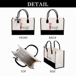 Personalized Cartoon Doctor Nurse Character Large Canvas Tote Bag  with Name and Title Nurse Week Appreciation Gift for Women Medical Staff