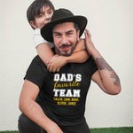 Personalized Favorite Team Multicolor 100% Cotton T-shirt with Title and Name Birthday Father's Day Gift for Dad Grandpa