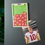 Personalized Basketball Football Soccer Sport Field Shaker Fridge Magnet with 1-15 Names and Numbers Team Club Appreciation Gift for Coach Teammate