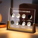 Personalized Moon Phase Wooden Base Acrylic LED Night Light with Name and Date  Desk Decor Birthday Gift for Family Friend